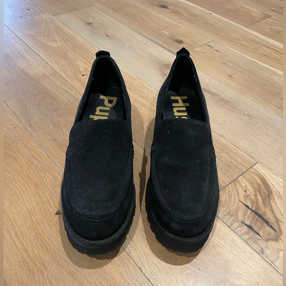 Women’s Hush Puppies Lucy Loafer Black Suede 9